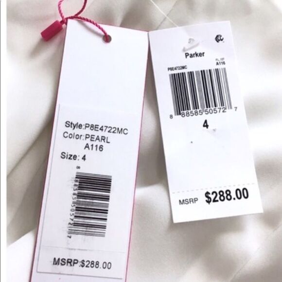 Parker White Zenna Sweetheart Neck Slip Mini Dress 
New With Tags 
Size 4 - Picture 9 of 10